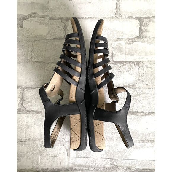 Sanita Cadence Black Leather Platform Sandals Women's Comfortable Shoe 42 (10.5) - Picture 7 of 13